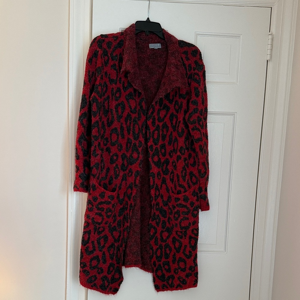 Joseph Red and Black Knit Sweater